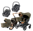 Emmaljunga Double Sento tvillingvagn 2026 + Maxi-Cosi Pebble 360 babyskydd