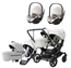 Emmaljunga Double Sento tvillingvagn Flat+ 2026 + Britax Römer Baby-Safe Pro babyskydd