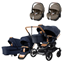 Emmaljunga Double Sento tvillingvagn 2026 + Maxi-Cosi Pebble 360 Pro 2 babyskydd