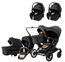 Emmaljunga Double Sento tvillingvagn Flat+ 2026 + Maxi-Cosi Pebble 360 Pro 2 babyskydd