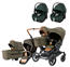 Emmaljunga Double Sento tvillingvagn Flat+ 2026 + Maxi-Cosi Pebble 360 Pro 2 babyskydd