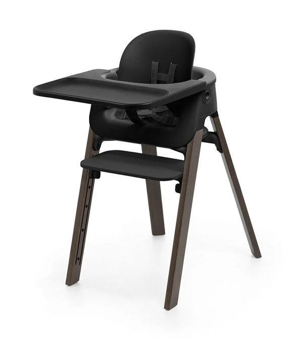 Stokke Steps matstolspaket, black/warm brown