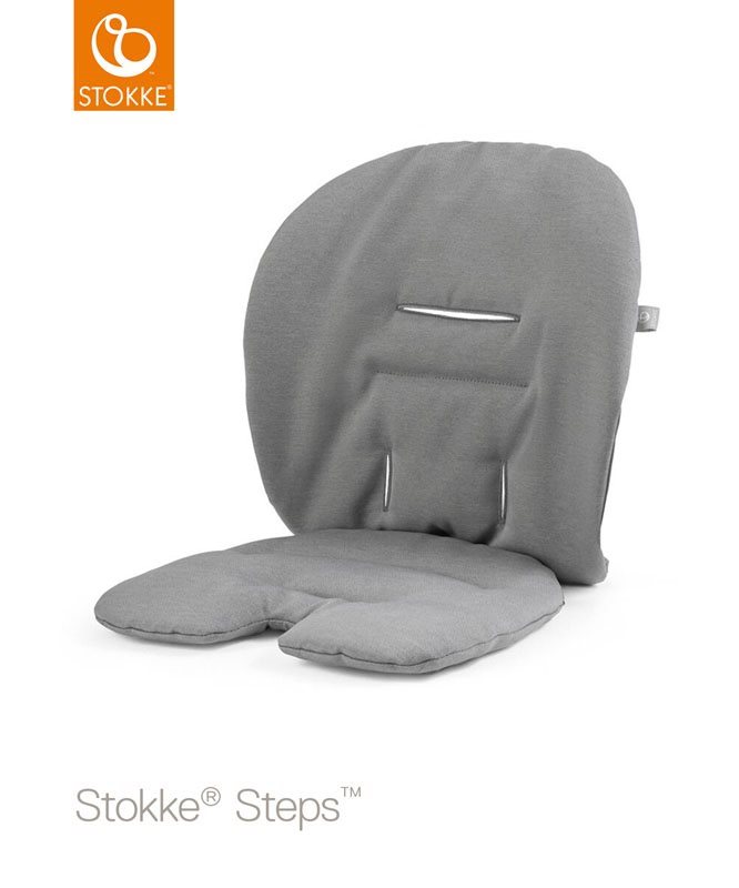 Stokke Steps matstolsdyna, dark grey melange