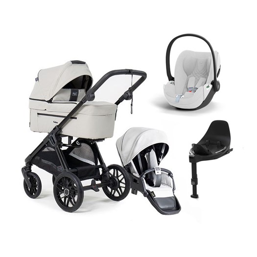 Emmaljunga Sento Pro duovagn Flat+ 2026 + Cybex Cloud T Babyskydd + isofixbas