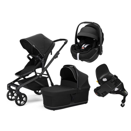 Thule Sleek 2 duovagn + Maxi-Cosi Pebble 360 Pro 2 babyskydd + isofixbas