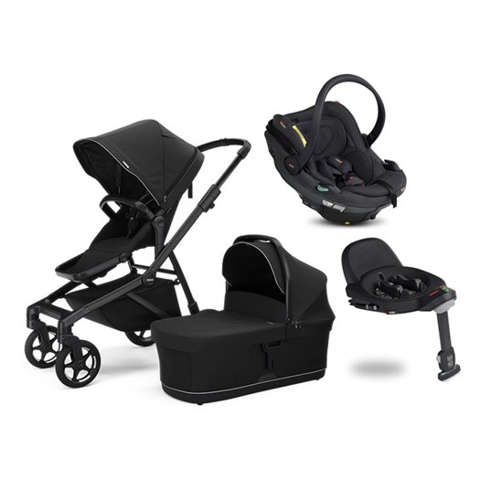 Thule Sleek 2 duovagn + BeSafe Go Beyond 2 babyskydd + isofixbas