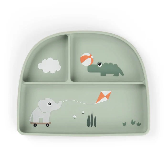 Done by Deer stick&stay indelad tallrik Playground green