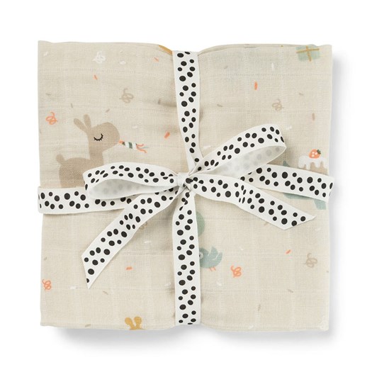 Done by Deer burp cloth 2-pack, celebration sand