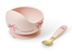 Elodie Details silikonskål med sked, rosy bow