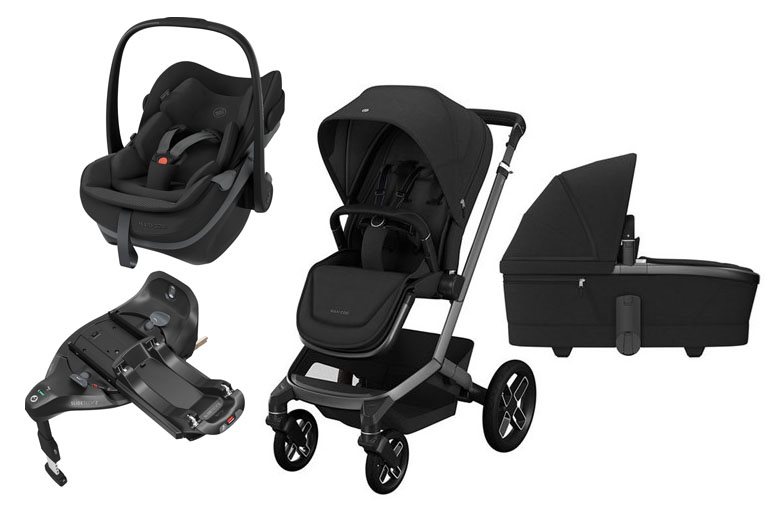 Maxi-Cosi Fame duovagn + Maxi-Cosi Pebble Slide Pro babyskydd + isofixbas
