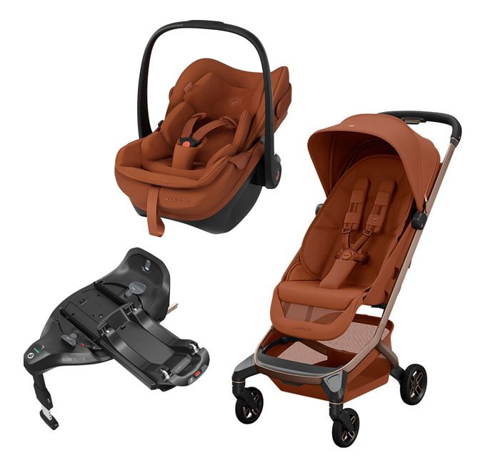 Maxi-Cosi Fame Cabin sulky + Maxi-Cosi Pebble Slide Pro babyskydd + isofixbas