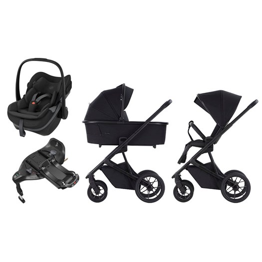 Crescent Prestige 2 Classic duovagn + Maxi-Cosi Pebble Slide Pro babyskydd + isofixbas
