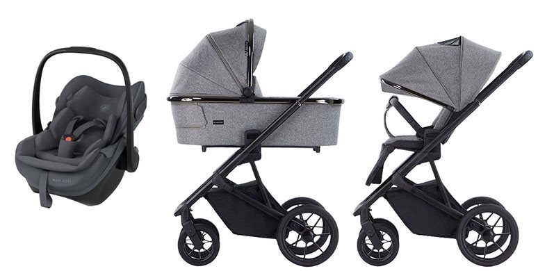 Crescent Prestige 2 Exclusive duovagn + Maxi-Cosi Pebble Slide Pro babyskydd