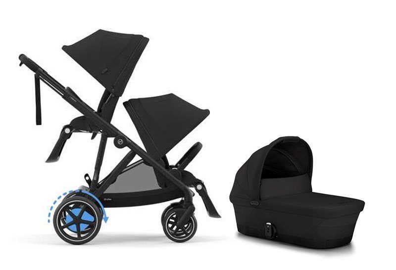 Cybex e-Gazelle S syskonvagn, Moon Black