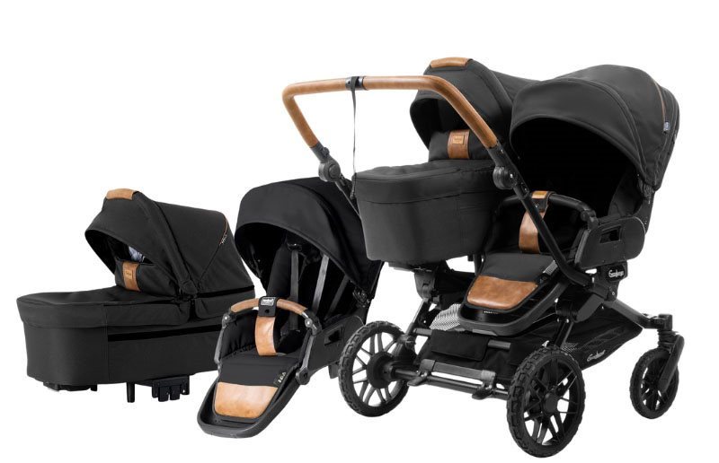 Emmaljunga Double Sento tvillingvagn Flat+ 2026 (2 sitt- & 2 liggdelar)