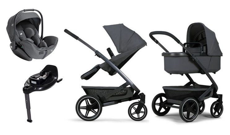 Joolz Geo3 duovagn + Joie i-Level Pro babyskydd + Joie i-Base Encore isofixbas