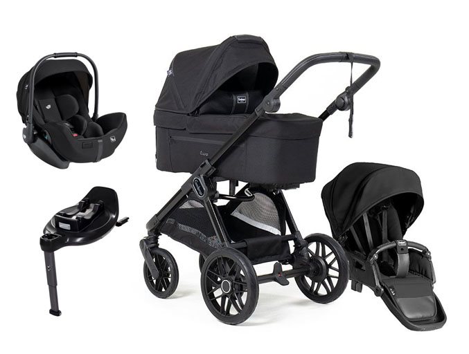 Emmaljunga Sento Pro duovagn Flat+ 2026 + Joie i-Level Pro babyskydd + Joie i-Base Encore isofixbas