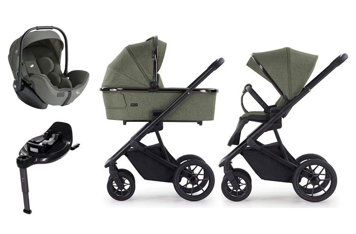 Crescent Prestige 2 Exclusive duovagn + Joie i-Level Pro babyskydd + Joie i-Base Encore isofixbas