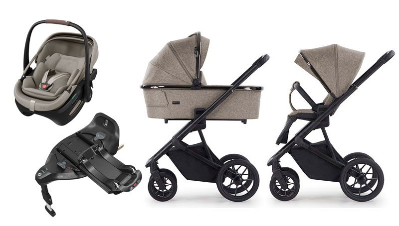 Crescent Prestige 2 Exclusive duovagn + Maxi-Cosi Coral Slide Pro babyskydd + isofixbas