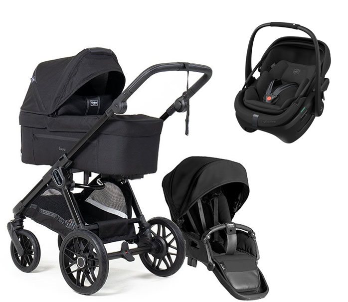 Emmaljunga Sento Pro duovagn Flat+ 2026 + Maxi-Cosi Coral Slide Pro babyskydd