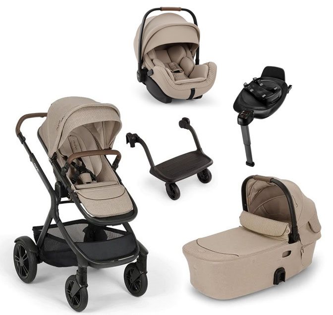 Nuna Demi Next duovagn inkl st&aring;br&auml;da + Nuna Arra Flex babyskydd + isofixbas