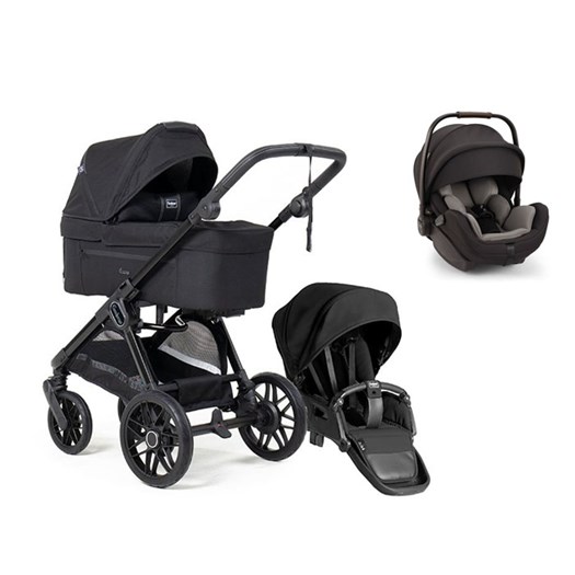 Emmaljunga Sento Pro duovagn Flat+ 2026 + Nuna Arra Flex babyskydd
