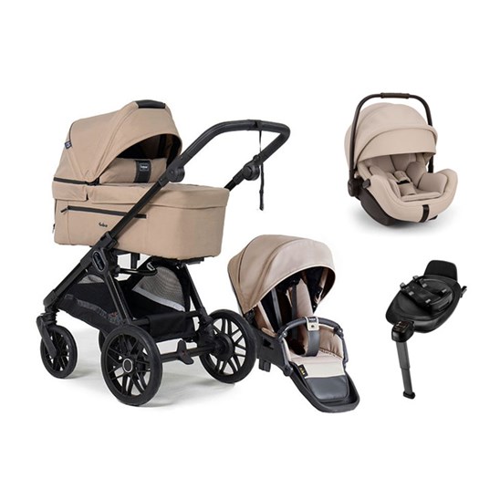 Emmaljunga Sento Pro duovagn Flat+ 2026 + Nuna Arra Flex babyskydd + isofixbas