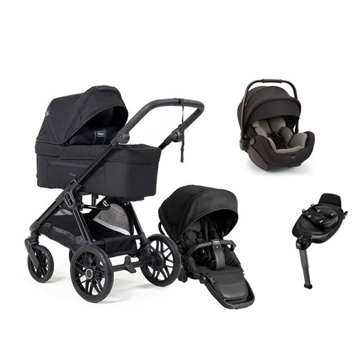 Emmaljunga Sento Pro duovagn Ergo+ 2026 + Nuna Arra Flex babyskydd + isofixbas