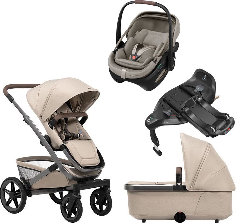 Joolz Geo5 duovagn + Maxi-Cosi Coral Slide Pro babyskydd + isofixbas