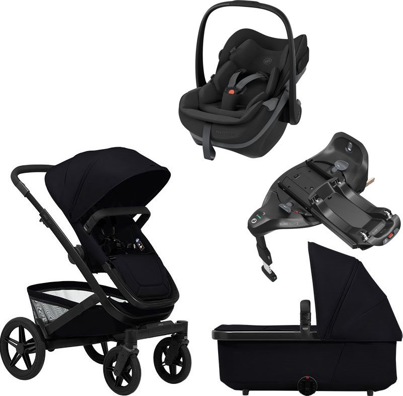Joolz Geo5 duovagn + Maxi-Cosi Pebble Slide Pro babyskydd + isofixbas