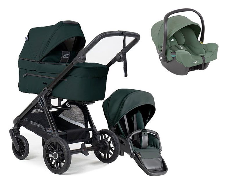 Emmaljunga Sento duovagn Flat+ 2026 + Joie i-Snug 2 babyskydd