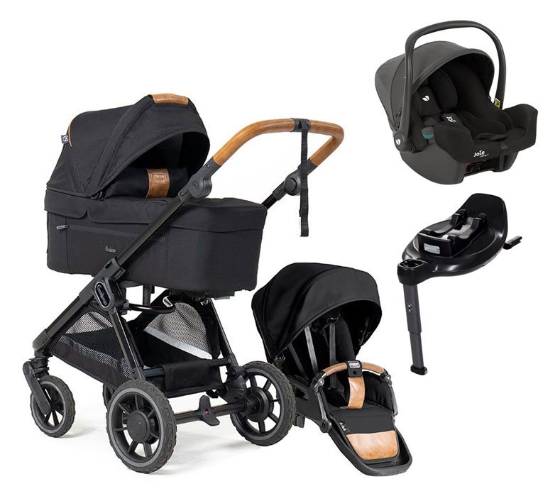 Emmaljunga Sento duovagn Flat+ 2026 + Joie i-Snug 2 babyskydd + isofixbas