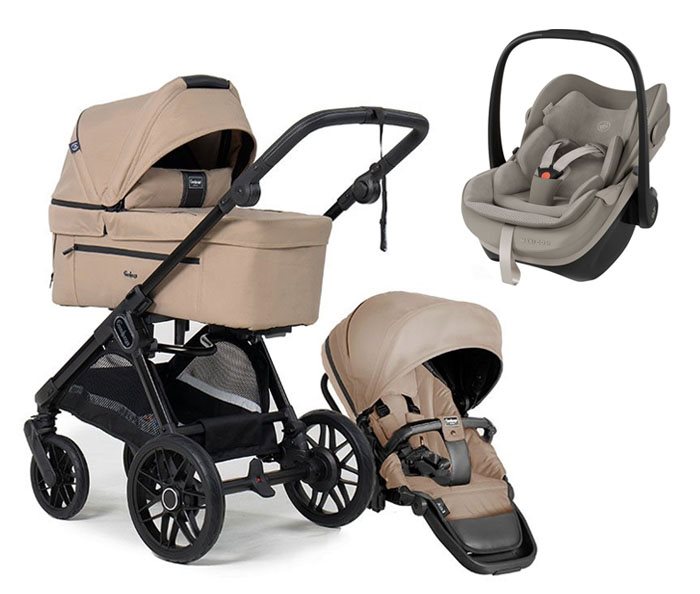 Emmaljunga Sento Pro duovagn Ergo+ 2026 + Maxi-Cosi Pebble Slide Pro babyskydd