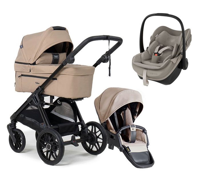 Emmaljunga Sento Pro duovagn Flat+ 2026 + Maxi-Cosi Pebble Slide Pro babyskydd