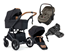 Emmaljunga Super Sonic duovagn + Maxi-Cosi Coral Slide Pro babyskydd + isofixbas