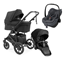 Emmaljunga Super Sonic duovagn + Maxi-Cosi Pebble Slide Pro babyskydd