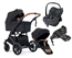 Emmaljunga Super Sonic duovagn + Maxi-Cosi Pebble Slide Pro babyskydd + isofixbas