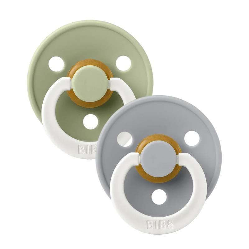 BIBS napp Colour Night 2-pack 0-6 mån, sage/cloud night