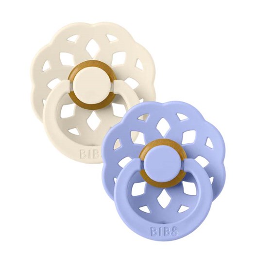 BIBS napp Boheme latex 2-pack 6-18mån, ivory/hush
