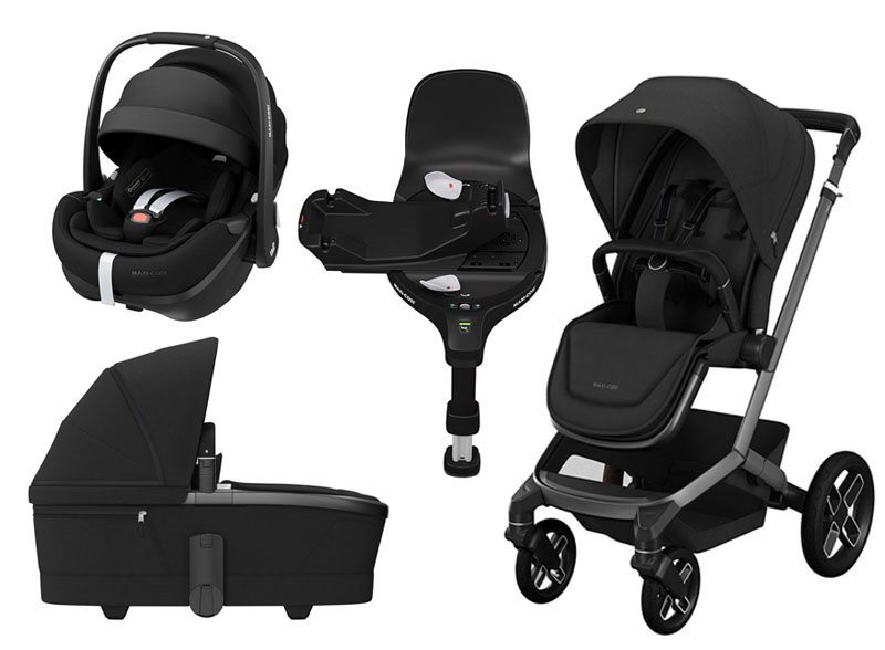 Maxi-Cosi Fame duovagn + Pebble 360 Pro 2 + FamilyFix 360 Pro isofixbas, twillic black