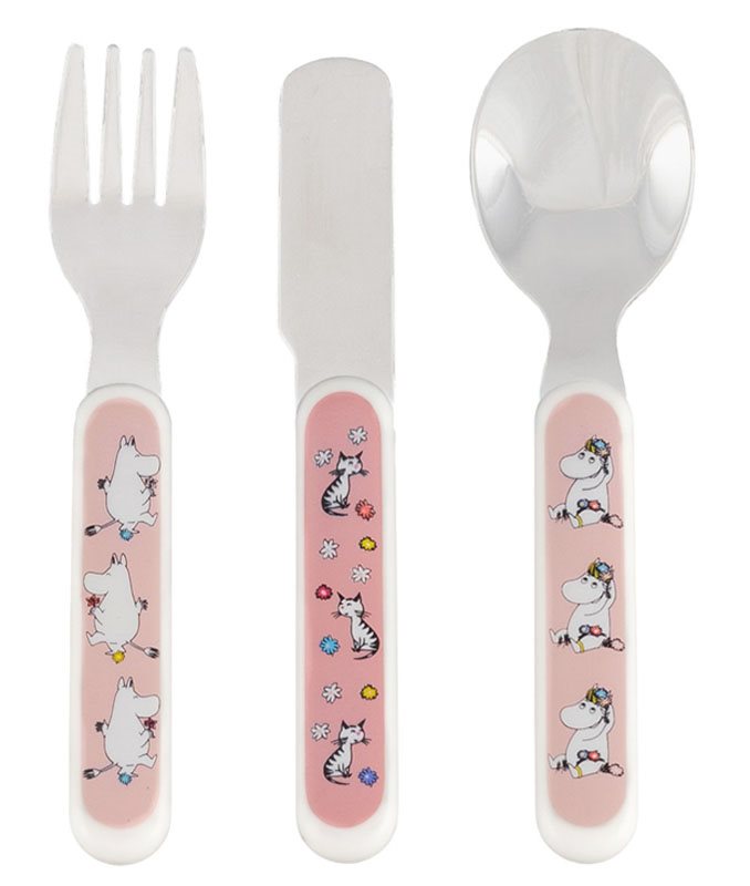 Rätt Start bestick 3 delar, Mumin Äng rosa