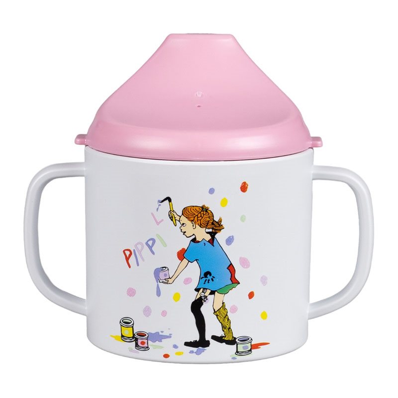 Rätt Start drickpipsmugg spillsäker Pippi Födelsedag rosa