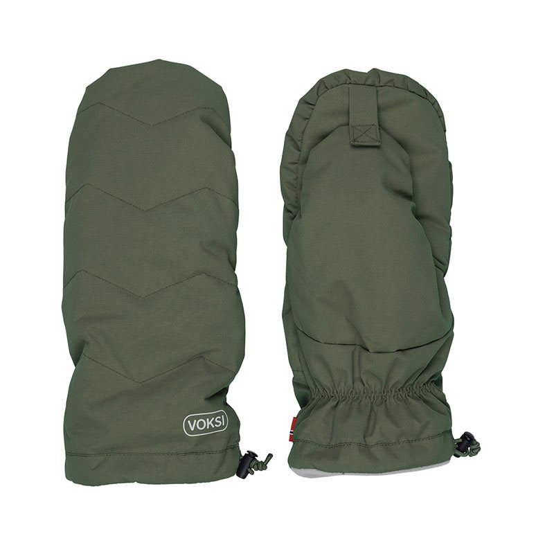 Voksi handmuff singel thyme green- light grey