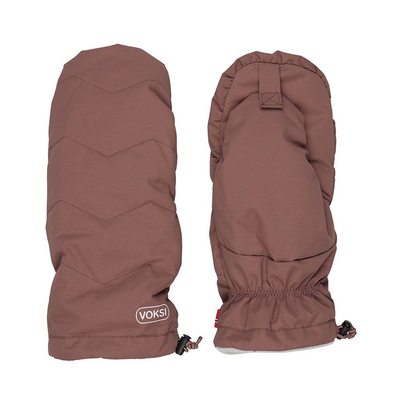 Voksi handmuff singel maroon - light grey