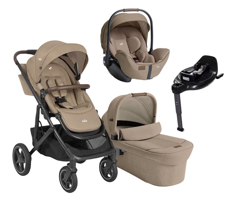 Joie Elara duovagn + Joie i-Level Pro babyskydd + isofixbas