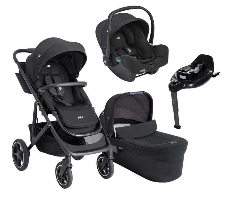 Joie Elara duovagn + Joie i-Snug 2 R129 babyskydd + isofixbas
