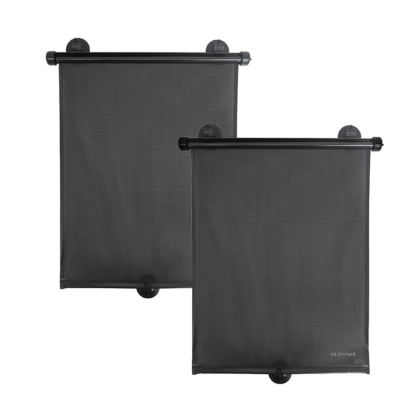 Tinynord infällbart solskydd 36x42 cm 2-pack, svart
