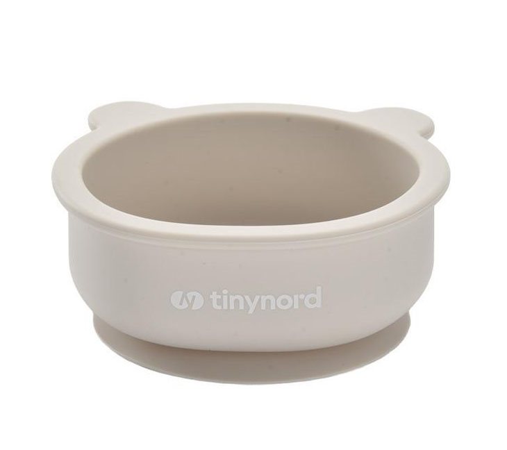 Tinynord silikonskål med sugpropp, beige