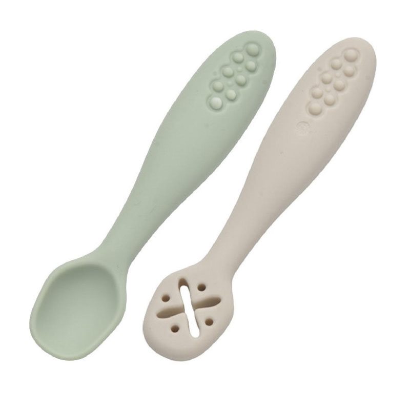 Tinynord nybörjarskedar 2-pack, mint/beige
