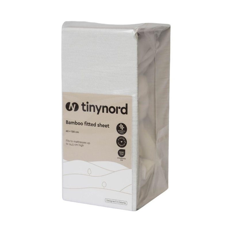 Tinynord underlakan bambu 60x120 cm, vit